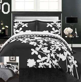 Chic Home Calla Lily Reversible Duvet Cover Set, King 