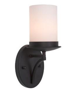 Yosemite Home Decor 101-1WS-ORB Columbia Rock 1-Light Wall Sconce with Etched Opal Glass Shade