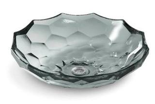 Kohler Briolette Glass Circular Vessel Bathroom Sink, Translucent Stone