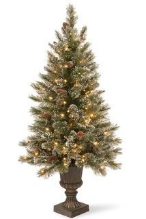 5 ' Green/White Pine Artificial Christmas Tree with 150 Clear/White Lights