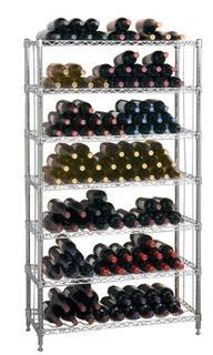 Seville Classics 168-Bottle 7-Shelf Wine Rack,Black 
