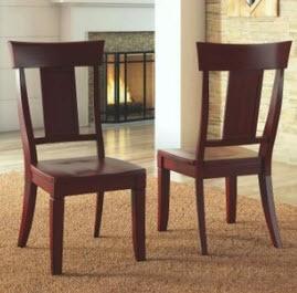 Malcolm 2 Solid Wood Dining Chairs, Antique Berry Finish 
