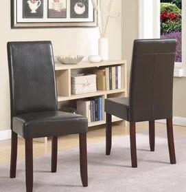 Acadian Upholstered Dining Chair, Espresso, Set Of 2