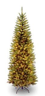 National Tree 6.5 Foot Kingswood Fir Pencil Tree with 250 Clear Lights, Hinged (KW7-300-65)