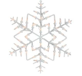 16" Lighted Snowflake Christmas Window Silhouette Decoration