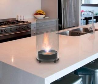 Eco-Feu Romeo Tabletop Fire Feature, Gloss Black