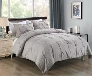 Flatiron 3PC Comforter Set Twin, Silver 