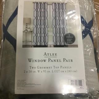 Antlee Window Panel Pair, Blue, 50x95"