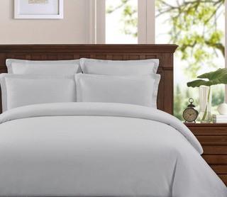 Echelon Home Washed Belgian Linen Duvet Cover Set, King, Silver +  Washed Belgian Linen Euro Shams