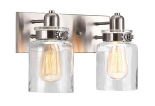 Vasilia 2-Light Vanity Light, Brushed Nickel 