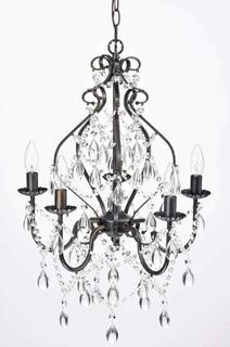 House Of Hampton Minix Crystal/Metal 5-Light Chandelier