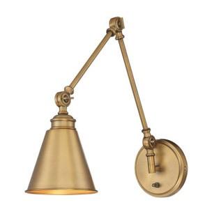 Waucoba 1-Light Swing Arm Lamp, Warm Brass