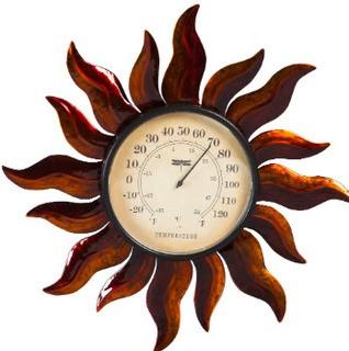 Evergreen Flag & Garden Sun Wall Thermometer