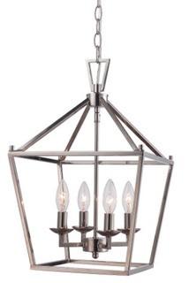 Bel Air Lighting 4LT Polished Chrome Pendant Bird Cage