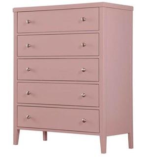 Highland Dunes Howlett 5 Drawer Dresser, Pink