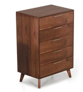 Corrigan Studio Carleen Wooden 5 Drawer Chest