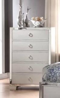 Rosdorf Park Hester 5 Drawer Chest, Broken Mirror Sides