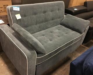 Grey Fabric Pullout Sofa Bed 