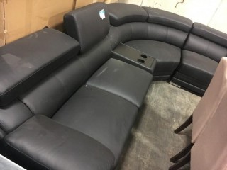 U Sectional With Cup Holder