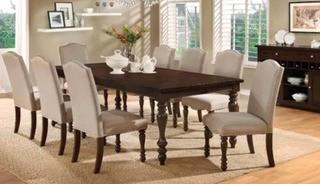 Birch Lane Calila 9 Piece Extendable Dining Set, Some Scratches/Chips On Table/Chairs