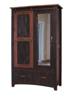 Gracie Oaks Coralie 1 Door Armoire, Botton Drawers Broken