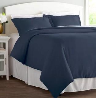 Wayfair Basics Duvet Cover Set, Full/Queen, Navy