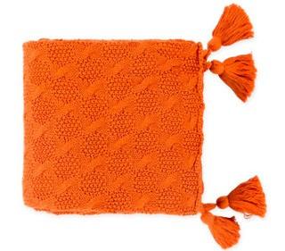 Jasmine Cotton Throw, Orange, 50x60"