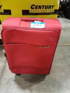 Samsonite SuperLight 24" SoftSide Spinner Luggage - Handle Stuck - Red