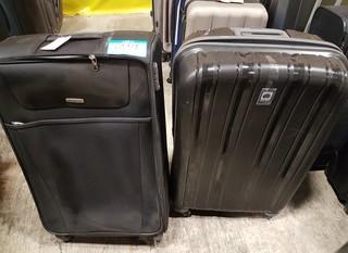 Lot of 2 - Delsey and Samsonite 28" luggage - damaged