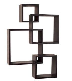 Spoon Intersecting Cubes Shelf, Espresso 