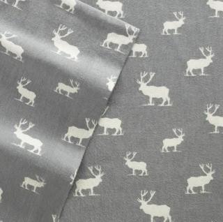 Eddie Bauer Elk Grove 100% Cotton Flannel Sheet Set, King 