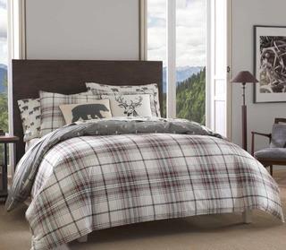 Eddie Bauer Alder 3-Piece Charcoal King Duvet Cover Set, King 