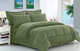 Stroble Reversible Comforter Set, Queen, Green