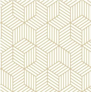 Rumsey Striped Hexagon 16.5' L x 20.5" W Geometric Peel and Stick Wallpaper Roll