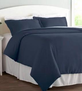 Wayfair Basics Duvet Cover Set, Queen, Navy