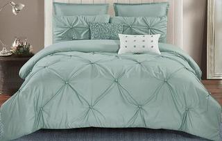 House Of Hampton Brunella Solid Comforter Set King, Jade