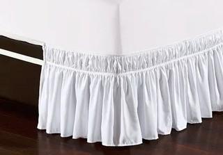 De Moocci Easy Wrap Platform Free Dust Ruffle 16" Bed Skirt, Queen/King