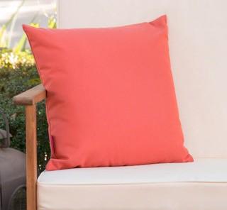 Coronado Outdoor Square Pillow by Christopher Knight Home-Orange, 18x18"