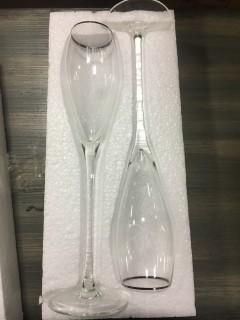 Set Of 2 Glass Flutes 