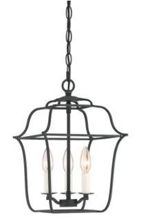 Quoizel Gallery 3-Light Foyer Chandelier in Royal Ebony