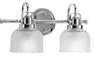 Gotha 2-Light Vanity Light, Polished Chrome 