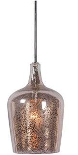 Kenroy Home 93042ANT Pi 1-Light Pendant, Chrome