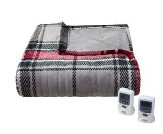 Beautyrest Black Luxury Heated Blanket, Queen, Plaid 