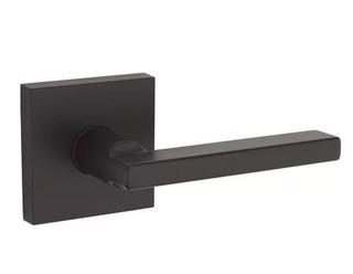 Weiser Halifax Passage Door Lever with Square Rosette, Iron Black