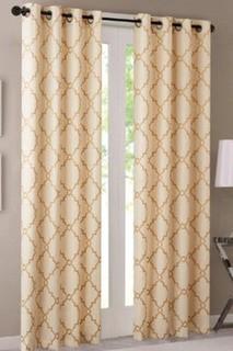 Three Posts Winnett 2 Geometric Grommet Curtain Panels, 50x84"