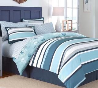 Jancis Stripe Reversible Comforter Set, Twin