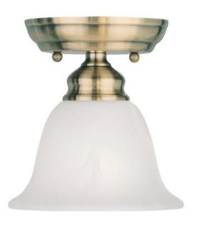 Charlton Home Cicco 1-Light Semi Flush Mount (CHRL5005_22240841) Antique Brass