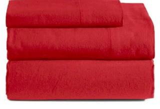 Distinctly Home Flannel Sheet Set, Double, Red