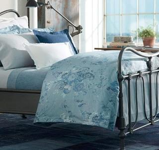 Ralph Lauren Indigo Montauk Blue Floral King Duvet Cover