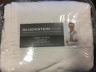 GlucksteinHome Coverlet, Queen, White